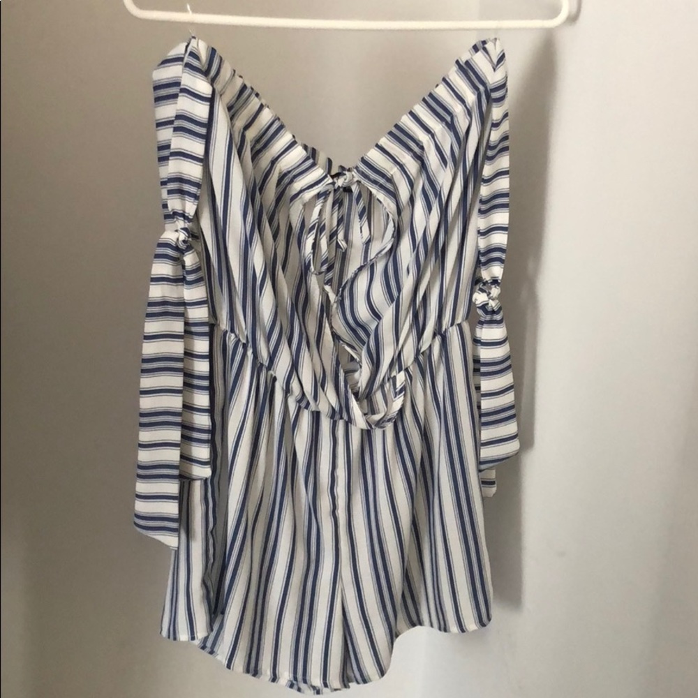 William B Striped Romper